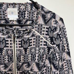 Hei Hei Pattern Zip Blazer / Jacket Anthro